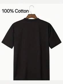100% Cotton Black Damon Salvatore The Vampire Diar Retro TV Show Fandom Collage Short Sleeve Men's T-Shirt - Black - View 3