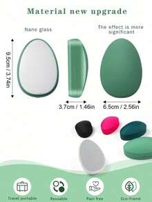 1 Crystal Depilator, Painless Hair Removal Tool, Unisex, Reusable, Exfoliating & Trimming Device For Back, Arms, Legs, Bikini Area, Wallet & Travel Essential - Multicolor - View 10