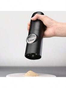 Electric Pepper Grinder, Pepper Mill, Black Pepper & Sea Salt Grinder, Salt Grinder Bottle, Home Pepper Grinder, Coarse & Fine Adjustable, Separate Salt/Pepper Containers - Modern Design, Practical & Convenient - Multicolor - View 8