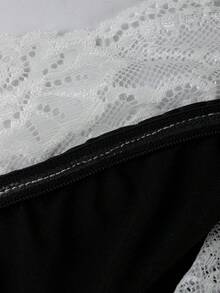 夏季性感女装蕾丝短裙约会之夜女装露肩派对女装 - 黑色 - 查看 9