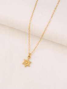 1pc Stainless Steel Tiny Star Pendant Necklace For Women Fashion Simple 18K Gold Plated Charms Chain Necklaces Jewelry - Necklace - View 7