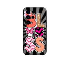 1PC Phone Case ,  Colorful Letters Butterfly Flower Pattern , Stylish Phone Case, Phone Decoration, All-around Lens Protection, Creative Small Gift, Funny Gift for Boys and Girls - Negro - Ver 7