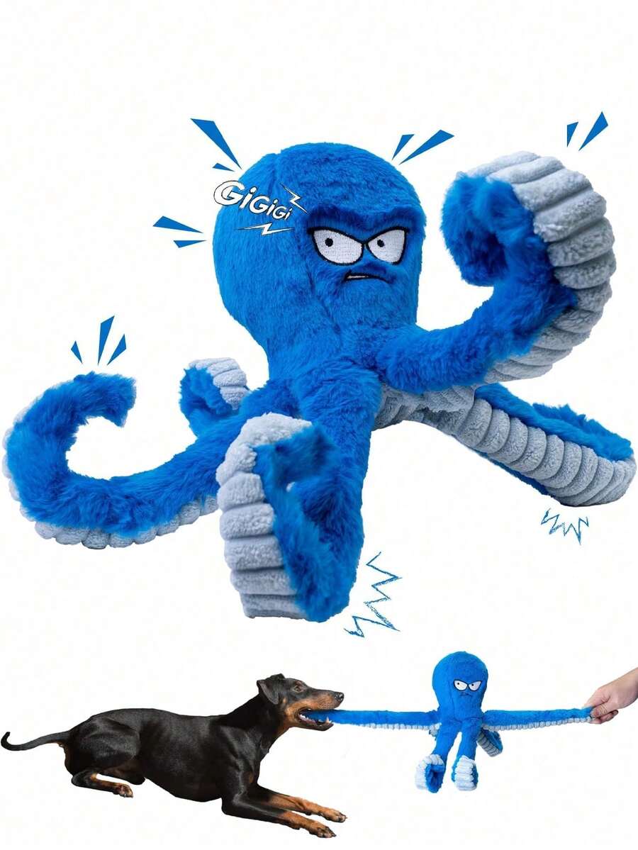 Durable Dog Toys, Plush Dog Chew Toys, Large Dog Toys (To Keep Them Busy), Interactive Dog Toys, Squeaky Dog Toys, Tug Of War Dog Toys, Crinkle Pet Toys, Warm Puppy Toys With Sound, Best Dog Mom - Multicolor - View 1