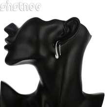 925纯银镀层水滴吊坠耳环，女士奢华时尚珠宝，婚礼派对，2025圣诞礼物