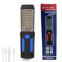 NetHong Rechargeable Work Light Portable LED Multi-Use Magnetic Flashlight With Hanging Hook, Waterproof Work Flashlight For Car Repair Household Blackout And Emergency - Blue - View 8