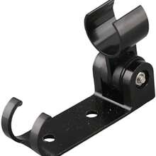 Soporte de cabezal de ducha de bao montado en la pared de acero inoxidable ajustable de aluminio Black Space - como se muestra en la figura - Ver 2