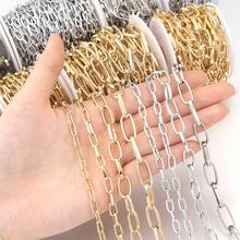 5m/Rotolo Catena a maglie in lega di alluminio di varie dimensioni, leggera, resistente alla corrosione, per bracciali, collane, orecchini, creazione di gioielli fai-da-te - Catena in alluminio - Visualizzare 10