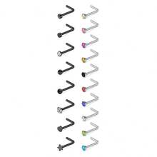 鼻钉：8 件装 20G 金/银 316L 医用级不锈钢鼻钉，低过敏性螺旋式鼻钉，男女通用，镶嵌透明立方氧化锆