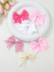 18pcs Colorful Fabric Bow Hair Clips, Cute & Versatile Hair Accessories Suitable For Daily Commute & Hairstyles, Minimalist & Elegant For Spring/Summer - Multicolor - View 4
