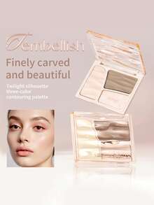 NOVO 多功能修容盘，粉状腮红，鼻影，侧脸阴影，高光，哑光和珠光色调，适合初学者，自用或送礼皆宜，适用于化妆、派对、婚礼、各种场合。 - 01#淺雲 - 查看 4