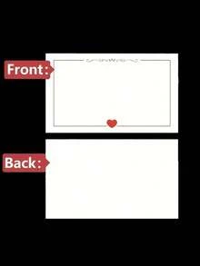 50pcs Blank Heart Shaped Cards, Pocket Cards Suitable For Valentine's Day, Wedding, Birthday, Anniversary, Holidays, Gift Tags, Greeting Cards, Wallet Cards, Business Cards, White Cards, Teacher's Day Gifts - 彩色 - 查看 5