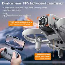 AXNEN Drone I1 PRO con doppia fotocamera e luci LED colorate - Atterraggio con un solo pulsante, evitamento intelligente degli ostacoli, hovering con flusso ottico, capovolgimento a 360°, adatto per principianti - Confezione regalo per Ognissanti e Natale - Multicolore - Visualizzare 6