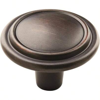 Cabinet Knob Oil Rubbed Bronze 1 - 1/4 Inch 32 Mm Diameter Everyday Heritage 1 Pack Drawer Knob Cabinet Hardware