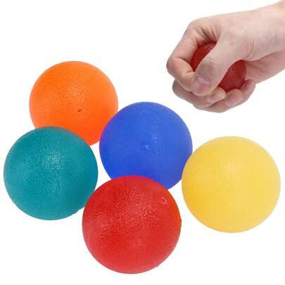 5 Pelotas de Masaje para Entrenamiento de Fuerza de Mano y Dedo, Material Compuesto Odorless y Antideslizante, para Mejorar Fuerza de Antebrazo