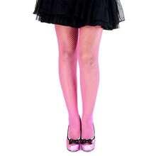 Black Or Colored Fishnet Tights For Carnival Party Costume - 玫紅色 - 查看 3