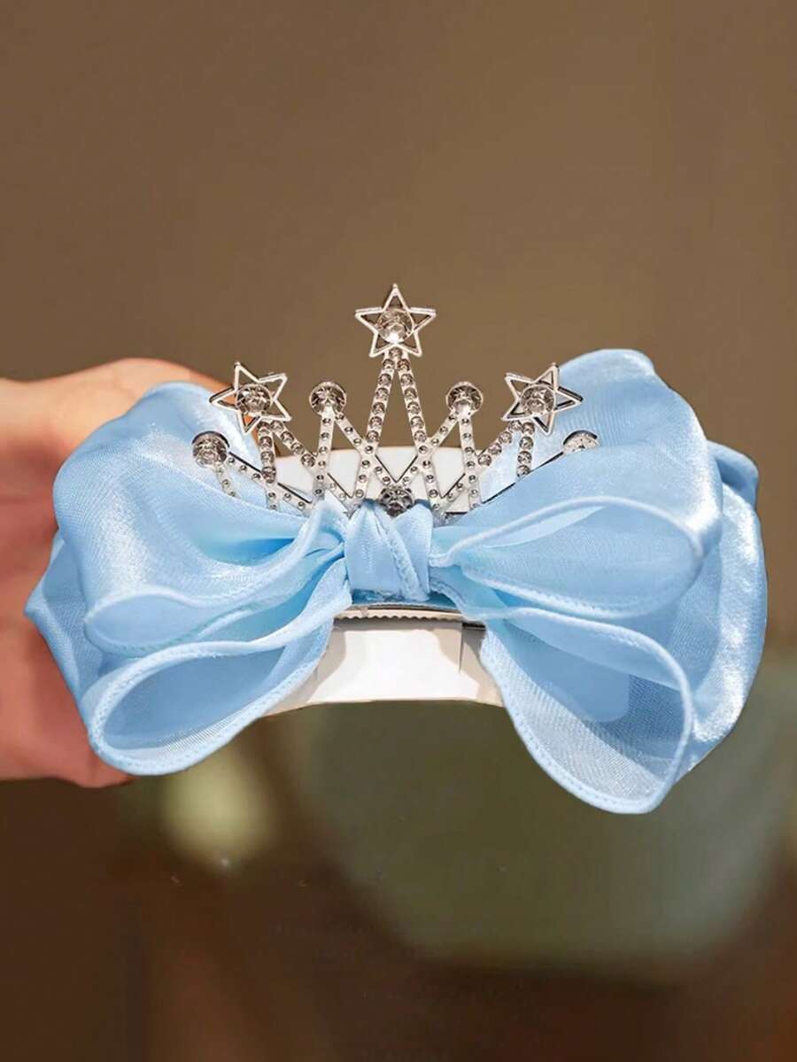 1 chiếc phụ kiện tóc cho tuổi teen, kẹp tóc nơ 3D cho bé gái, kẹp tóc tuổi teen, vương miện công chúa, phụ kiện trang trí tóc đa năng (Chỉ có thẻ giấy để trưng bày)