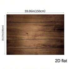 Retro Wooden Wall Background Fabric – Polyester Fiber Photography & Party Decor Fabric – No Electricity Required – Available In Multiple Sizes, Perfect For Festival Party Decor Banners, Suitable For Various Scenarios And Sizes. - Multicolor - View 3