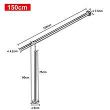 Stainless Steel Handrail, 80 To 200 Cm Long, Ideal For Stairs And Stairwells. Suitable For Indoor And Outdoor Use. Height: 90 Cm - 150x90cm - 查看 8