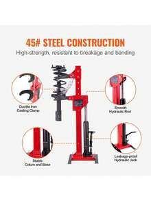 Strut Spring Compressor, 4.5 Ton/9920 LBS Hydraulic Jack Capacity, 1 Ton Rated Compression Force, Auto Strut Coil Spring Compressor Tool, Hydraulic Spring Compressor For Strut Spring Removing - Đỏ - Xem 6