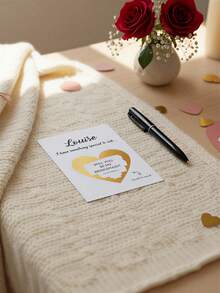 1pc Custom Text Scratch Card, Custom Message Card, Custom Surprise Scratch Card, Custom Card, Personalized Text Scratch Card, Personalized Card, Scratch To Reveal Text, Secret Message Card, Birthday Card, Surprise Card, Scratch To Reveal - Style 2 - View 3