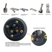 Soldador De Plástico De Aire Caliente De 1600 W, Pistola Calor Aire Caliente Plástico Pvc Soldadura Kit, Antorcha De Soldadura De Pistola De Aire Caliente, Pistola De Calor, Soplete De Soldadura Portátil Con Varias Boquillas - Tipo de Enchufe A USA (110-127V) - Ver 8