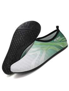 男女通用赤脚舒适水鞋，软底沙滩/游泳/潜水/钓鱼鞋，速干、轻便、透气，夏季凉鞋 - 綠色 - 查看 4