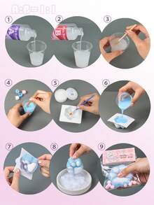 Taba DIY 套件，DIY 珠寶製作套裝，1:1 AB 液態矽膠附 3 個模具，可製作超柔軟凝膠手工 DIY 套件，生日節日禮物派對小禮，適合愛好者 DIY 手作，初學者理想選擇 - set - 查看 5