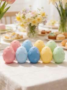 1 khuôn silicon hình trứng hoa Phục Sinh - Chi tiết hoa trong suốt, dễ dàng lấy khuôn ra, thích hợp để trang trí nến/quà tặng Phục Sinh bằng nhựa. - trắng - Xem 2