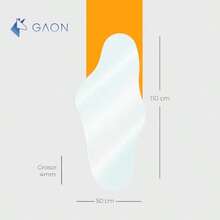 Espejo de Pared Asimétrico en Forma de Nube, Marco de Aluminio Moderno, 110 x 50 cm, Diseño Irregular sin Marco, Ideal para Sala, Recámara, Baño o Vestidor - como se muestra en la figura - Ver 6