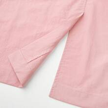 1pc Waterproof & Oil-Resistant Apron With Large Pocket, Polyester Anti-Stain Kitchen Apron With Adjustable Crossback Straps, Waterproof & Splash-Proof, Suitable For Cooking, Home, Restaurant, Crafts, Garden, BBQ, School, Cafe, Unisex, Holiday Gift (Pink) - Pink - View 9