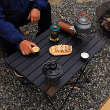 1pc Portable Camping Side Table - Folding Table, Multi-Function Beach Table, Small Picnic Backpack Table, Suitable For Outdoor Cooking, Barbecue, Hiking, Boating, Size: 15.5" L X 13.6" W X 11.4" H - Multicolor - View 11