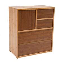 ZHFEISY Bamboo Countertop Storage Cabinet With Doors And Drawers, Kitchen Pantry Sideboard Freestanding Utility Cupboard Countertop Cabinet Organizer For Kitchen, Living Room And Dinning Bedroom - 2 Door - View 10