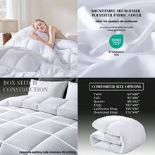 Comforters Full Size, Duvet Insert,White All Season Duvet, Lightweight Quilt, Down Alternative Hotel Comforter White, Full 82x86 Inches - Chăn bông nhẹ - Xem 1