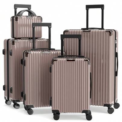 YSTYLE Suitcase Available In Various Colors Made Of PVC Material With Combination Lock And Silent Universal Wheels, Suitable For Storing Clothes For Business Trips, Boarding And Student Boarding.