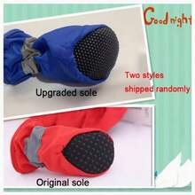 4 Small Anti-Slip Dog Boots With Closure & Cushioned Insoles - All-Day Paw Protection, Durable Polyester With Non-Slip Sole & Adjustable Strap For Small Dogs, Ideal For Rainy Season Outings, Wet Surfaces & Outdoor Walks - Keep Paws Dry & Protected - Black - View 6