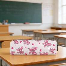 1pc Hand-Painted Butterfly Cylindrical Pencil Case, Foldable, Lightweight, Large Capacity, Suitable For Stationery, Art Supplies, And Office Supplies. Student Stationery Organizer Bag Available In Multiple Stylish Designs. - Multicolor - View 1