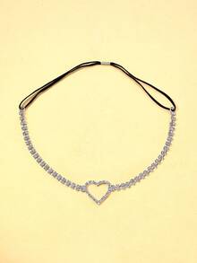 Rhinestone Heart Decor Thigh Chain