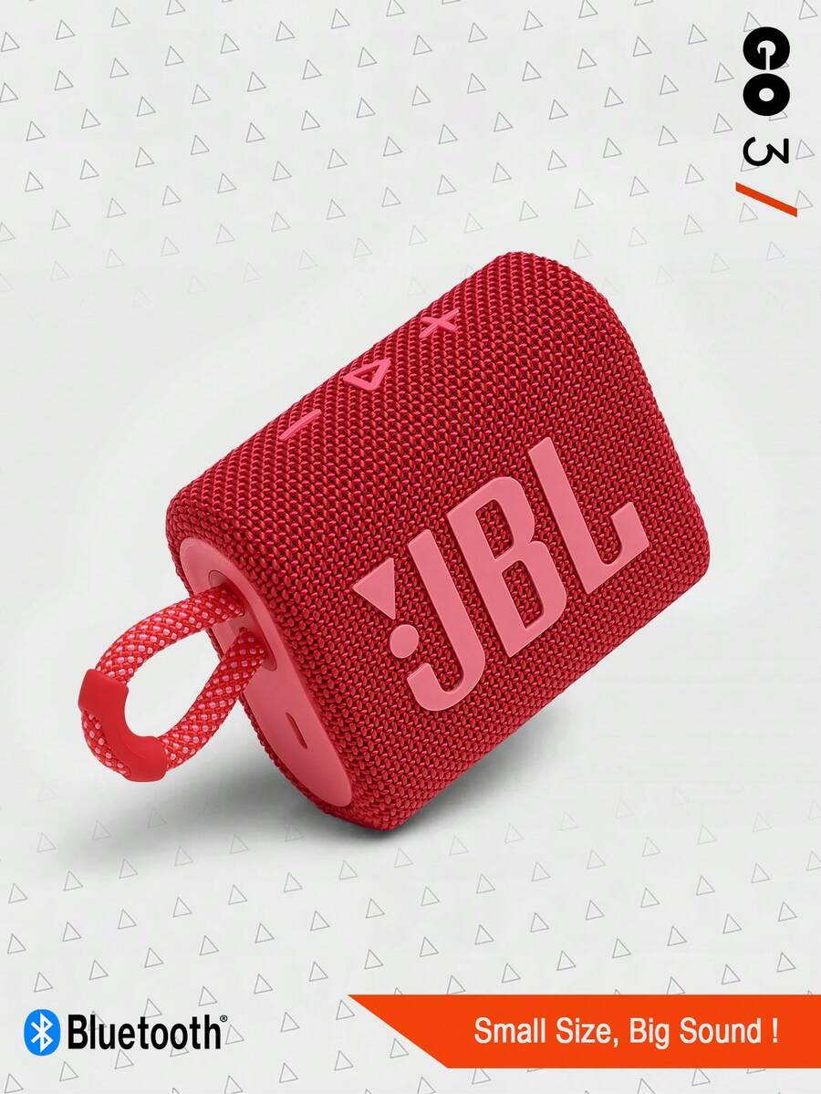 JBL Go 3 便携式迷你蓝牙音箱，无线音箱，IP67 防水防尘，音质震撼，低音强劲，5 小时播放时间，适合居家、户外和旅行，多种颜色可选