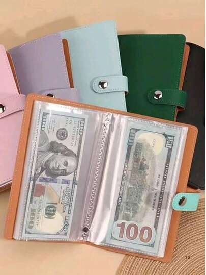 2026 New Banknote Collection Album. Made Of PU Material, Can Hold 100 Banknotes, With Banknote Photo, Stamp, And Bank Card Storage. 1 Pc A6 Super Large Capacity Cash Storage Book. Includes 50 Best Gift Items, Suitable For Various Festivals