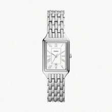 Fossil Raquel Quartz Stainless Steel Three-Hand Watch - Square Series - Stainless Steel Case/Crystal Glass - White - View 1