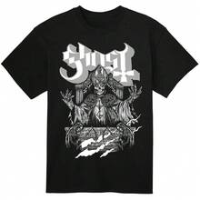 Nueva camiseta de la serie gráfica de álbum de calaveras Ghost 100% algodón para hombres y mujeres, camiseta unisex de gran tamaño, estilo gótico, hip hop, camiseta de moda Y2k - ykt-1 - Ver 1