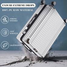 YSTYLE Có nhiều màu sắc để lựa chọn. Được làm từ chất liệu PVC, có khóa số và bánh xe đa năng êm ái, thích hợp để đựng quần áo cho các chuyến công tác, du lịch bụi và du học. - Bạc - Xem 2