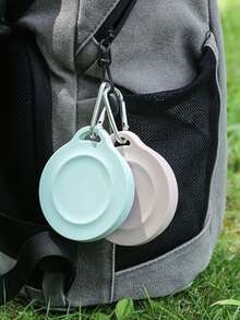 1个硅胶可折叠旅行杯，带盖硅胶折叠露营杯，旅行硅胶折叠杯，伸缩杯，可重复使用可伸缩便携式饮水杯 - 彩色 - 查看 8