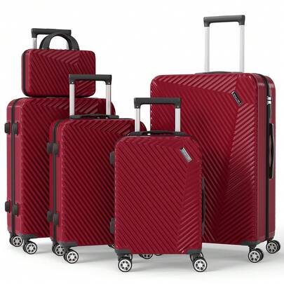 YSTYLE 5-delad resväska (30, 40, 50, 60, 70 cm), den perfekta resekompanjonen! Reptålig, vacker och elegant. Lätt och enkel att bära med vridbara hjul.