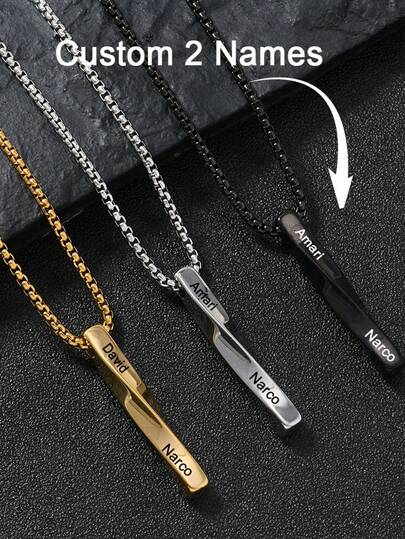 Personligt spiralhalsband, herrhänge i rostfritt stål med hiphop-motiv, smyckestillbehör för tröjor, anpassat oändligt spiralhalsband