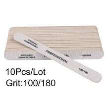 5/10/20/50pcs Professional Nail Files, 100/180/240 Grit Wooden Manicure Buffers, Pedicure, UV Gel Nail Polish, Artificial Nails, Manicure DIY Tools & Accessories