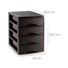 Drawer Storage Cabinet - Brown - View 7