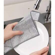 10pcs/Pack Thick Double-Sided Metal Wire Scouring Pads, Kitchen Dish Washing Cloth/Pot & Pan Cleaning Cloth/Towel Cleaning Tool - Multicolor - View 11