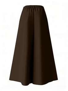 Commuting Fashionable High-End Loose Pleated Wide-Leg Pants Spring - Coffee Brown - View 4