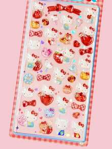 Assorted 3D Cartoon Cute Crystal Stickers, High-Quality Handmade DIY Decorative Stickers, Suitable For Phones, Tablets, Anime (Color May Vary Slightly) - Multicolor - View 11